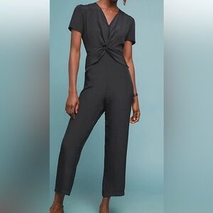 ANTHROPOLOGIE x AMADI TWISTED FRONT PLATH JUMPSUIT SZ XS